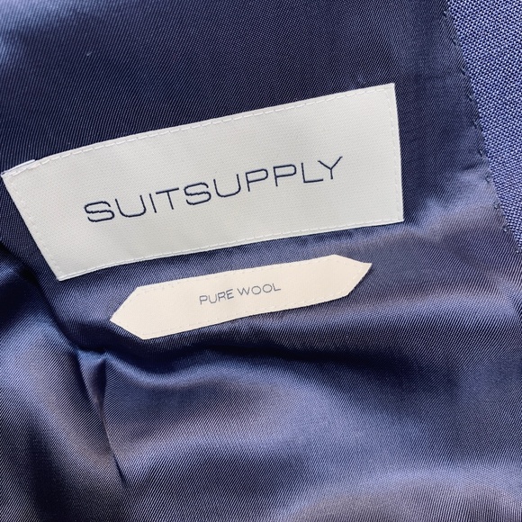 SUITSUPPLY Suit Mens 38R 33x29.5" Brescia Napoli Single Breasted Pure Wool Blue - Picture 4 of 16